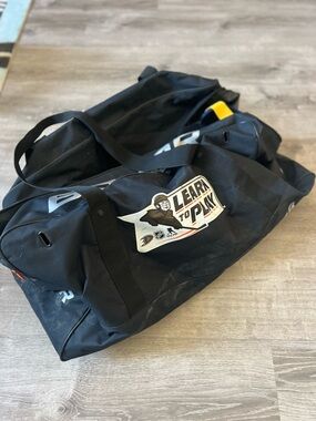 Bauer Black Sports Duffel Bag with White and Yellow Accent